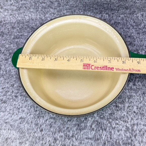 Le Creuset #22 8 inch Multifunction Enameled Green Cast Iron Saucepan Pot NO LID - Picture 5 of 10